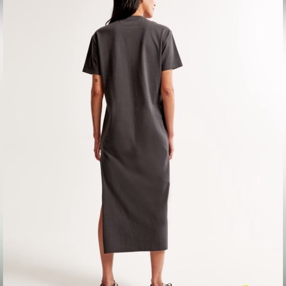 Abercrombie & Fitch Dark Grey T-Shirt Maxi Dress - Picture 3 of 6